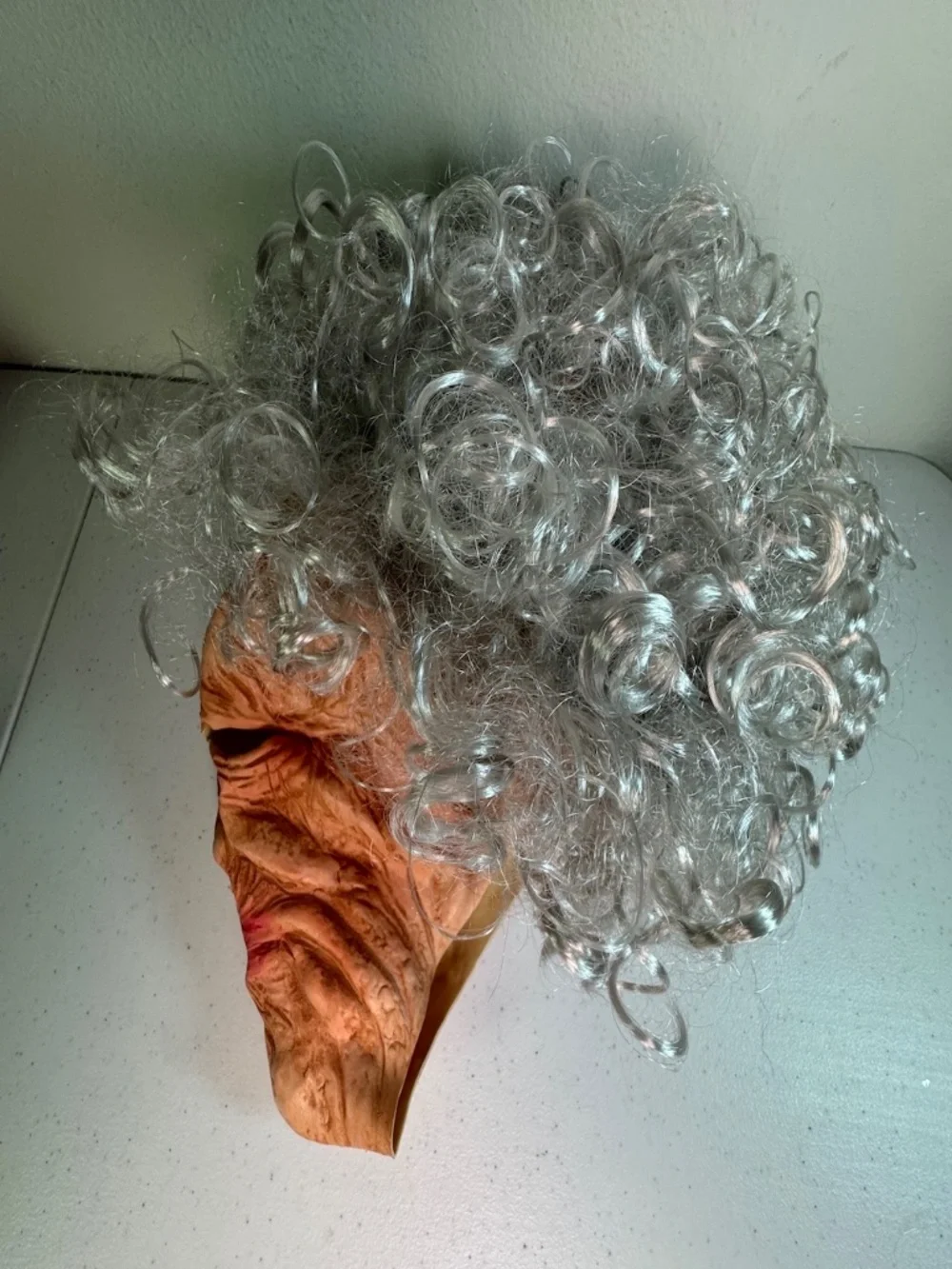 Realistic Old Lady Mask Wig Halloween Latex Costume Elderly Grandma Face Mask